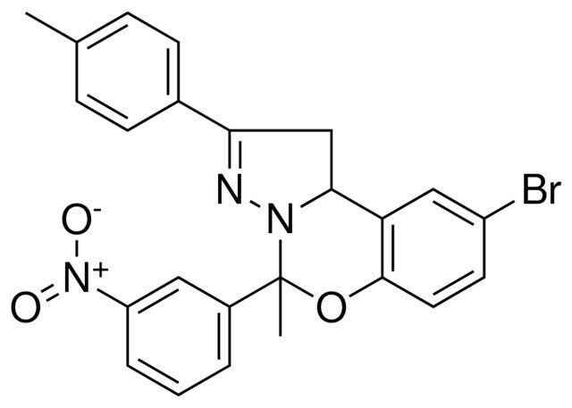 9-BROMO-5-METHYL-2-(4-METHYLPHENYL)-5-(3-NITROPHENYL)-1,10B-DIHYDROPYRAZOLO[1,5-C][1,3]BENZOXAZINE