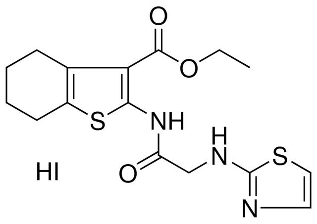 ETHYL 2-{[(1,3-THIAZOL-2-YLAMINO)ACETYL]AMINO}-4,5,6,7-TETRAHYDRO-1-BENZOTHIOPHENE-3-CARBOXYLATE HYDROIODIDE