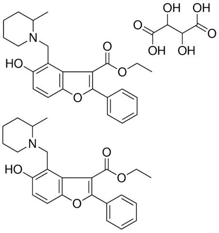 ETHYL 5-HYDROXY-4-[(2-METHYL-1-PIPERIDINYL)METHYL]-2-PHENYL-1-BENZOFURAN-3-CARBOXYLATE 2,3-DIHYDROXYSUCCINATE (2:1)