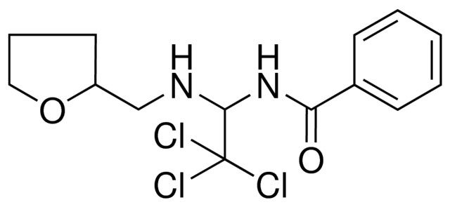 N-(2,2,2-TRICHLORO-1-((TETRAHYDRO-FURAN-2-YLMETHYL)-AMINO)-ETHYL)-BENZAMIDE