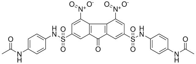 N-(4-{[(7-{[4-(ACETYLAMINO)ANILINO]SULFONYL}-4,5-DINITRO-9-OXO-9H-FLUOREN-2-YL)SULFONYL]AMINO}PHENYL)ACETAMIDE