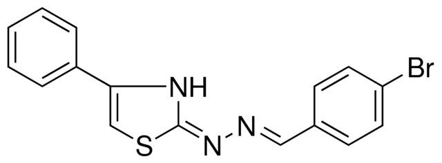 N-(4-BROMO-BENZYLIDENE)-N'-(4-PHENYL-3H-THIAZOL-2-YLIDENE)-HYDRAZINE