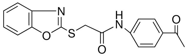 N-(4-ACETYL-PHENYL)-2-(BENZOOXAZOL-2-YLSULFANYL)-ACETAMIDE