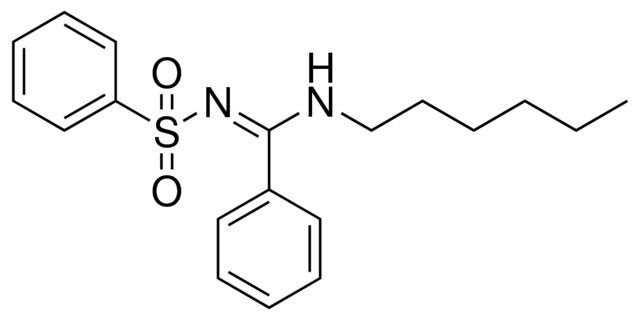 N-(HEXYLAMINO-PHENYL-METHYLENE)-BENZENESULFONAMIDE