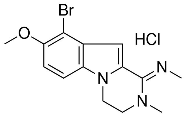 N-(9-BR-8-MEO-2-ME-3,4-DIHYDROPYRAZINO(1,2-A)INDOL-1(2H)-YLIDENE)METHANAMINE HCL