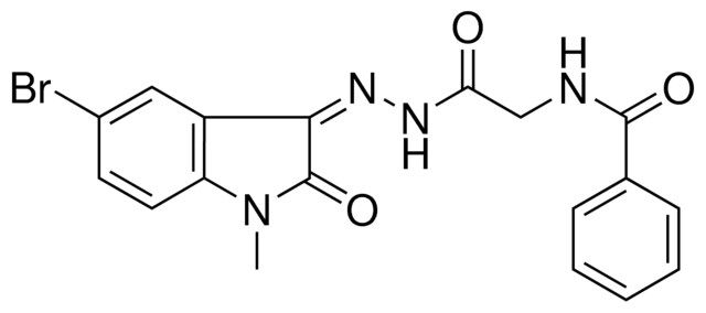 N-(5-BR-1-ME-2-OXO-1,2-2H-INDOL-3-YLIDENE-HYDRAZINOCARBONYLMETHYL)-BENZAMIDE