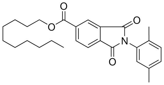 2(2,5-DI-ME-PH)-1,3-DIOXO-2,3-DIHYDRO-1H-ISOINDOLE-5-CARBOXYLIC ACID DECYL ESTER