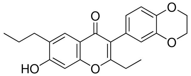 3-(2,3-DIHYDRO-BENZO(1,4)DIOXIN-6-YL)-2-ETHYL-7-HYDROXY-6-PROPYL-CHROMEN-4-ONE