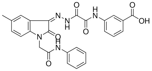 3-{[{(2Z)-2-[1-(2-ANILINO-2-OXOETHYL)-5-METHYL-2-OXO-1,2-DIHYDRO-3H-INDOL-3-YLIDENE]HYDRAZINO}(OXO)ACETYL]AMINO}BENZOIC ACID