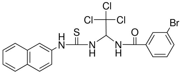 3-BROMO-N-(2,2,2-TRICHLORO-1-(3-NAPHTHALEN-2-YL-THIOUREIDO)-ETHYL)-BENZAMIDE