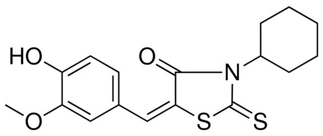 3-CYCLOHEXYL-5-(4-HYDROXY-3-METHOXY-BENZYLIDENE)-2-THIOXO-THIAZOLIDIN-4-ONE