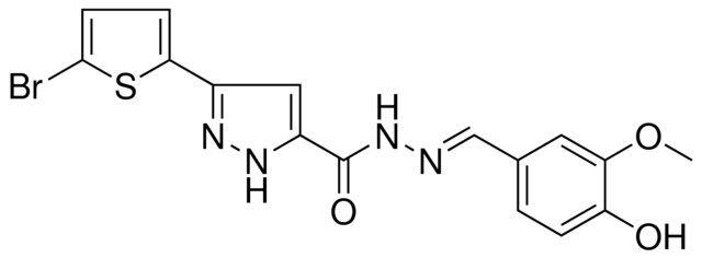 3-(5-BR-2-THIENYL)-N'-(4-HO-3-METHOXYBENZYLIDENE)-1H-PYRAZOLE-5-CARBOHYDRAZIDE