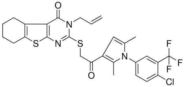 3-ALLYL-2-[(2-{1-[4-CHLORO-3-(TRIFLUOROMETHYL)PHENYL]-2,5-DIMETHYL-1H-PYRROL-3-YL}-2-OXOETHYL)SULFANYL]-5,6,7,8-TETRAHYDRO[1]BENZOTHIENO[2,3-D]PYRIMIDIN-4(3H)-ONE