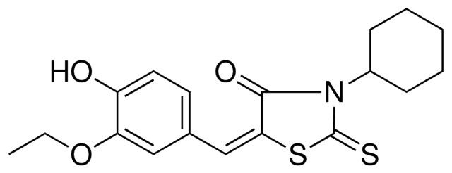 3-CYCLOHEXYL-5-(3-ETHOXY-4-HYDROXY-BENZYLIDENE)-2-THIOXO-THIAZOLIDIN-4-ONE