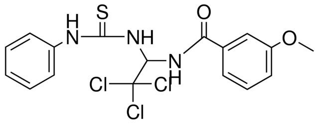 3-METHOXY-N-(2,2,2-TRICHLORO-1-(3-PHENYL-THIOUREIDO)-ETHYL)-BENZAMIDE