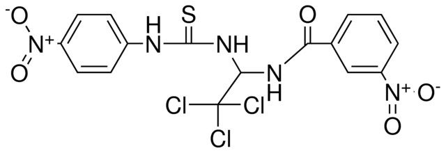 3-NITRO-N-(2,2,2-TRICHLORO-1-(3-(4-NITRO-PHENYL)-THIOUREIDO)-ETHYL)-BENZAMIDE