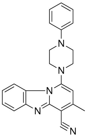 3-ME-1-(4-PHENYL-PIPERAZIN-1-YL)-BENZO(4,5)IMIDAZO(1,2-A)PYRIDINE-4-CARBONITRILE