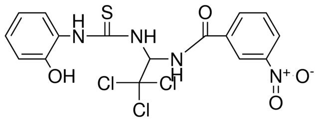 3-NITRO-N-(2,2,2-TRICHLORO-1-(3-(2-HYDROXY-PHENYL)-THIOUREIDO)-ETHYL)-BENZAMIDE