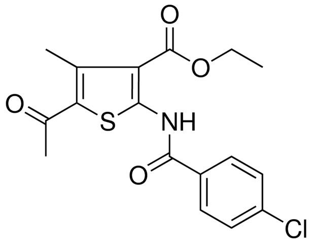 5-AC-2-(4-CHLORO-BENZOYLAMINO)-4-METHYL-THIOPHENE-3-CARBOXYLIC ACID ETHYL ESTER