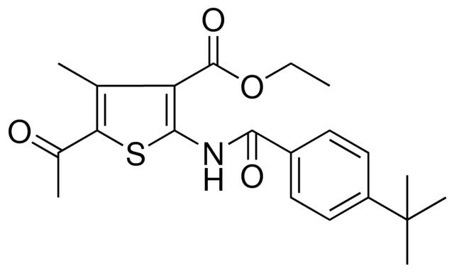 5-AC-2-(4-TERT-BUTYL-BENZOYLAMINO)-4-ME-THIOPHENE-3-CARBOXYLIC ACID ETHYL ESTER