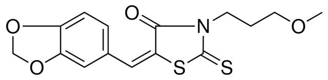 5-BENZO(1,3)DIOXOL-5-YLMETHYLENE-3-(3-METHOXY-PROPYL)-2-THIOXO-THIAZOLIDIN-4-ONE