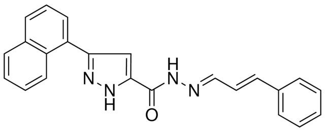 5-NAPHTHALEN-1-YL-2H-PYRAZOLE-3-CARBOXYLIC ACID (3-PHENYL-ALLYLIDENE)-HYDRAZIDE