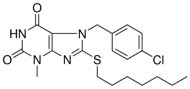 7-(4-CHLORO-BENZYL)-8-HEPTYLSULFANYL-3-METHYL-3,7-DIHYDRO-PURINE-2,6-DIONE