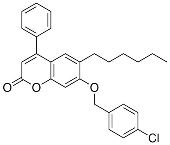 7-(4-CHLORO-BENZYLOXY)-6-HEXYL-4-PHENYL-CHROMEN-2-ONE