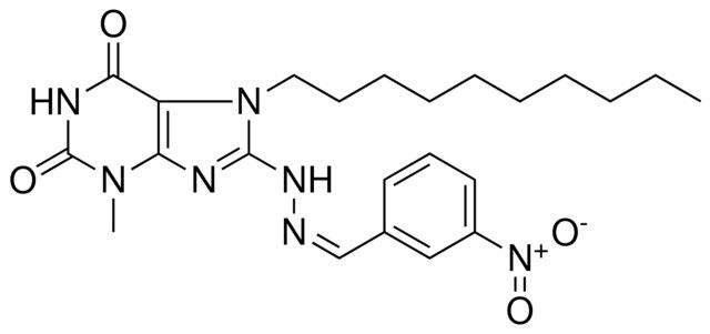 7-DECYL-3-ME-8-(N'-(3-NITRO-BENZYLIDENE)-HYDRAZINO)-3,7-DIHYDRO-PURINE-2,6-DIONE