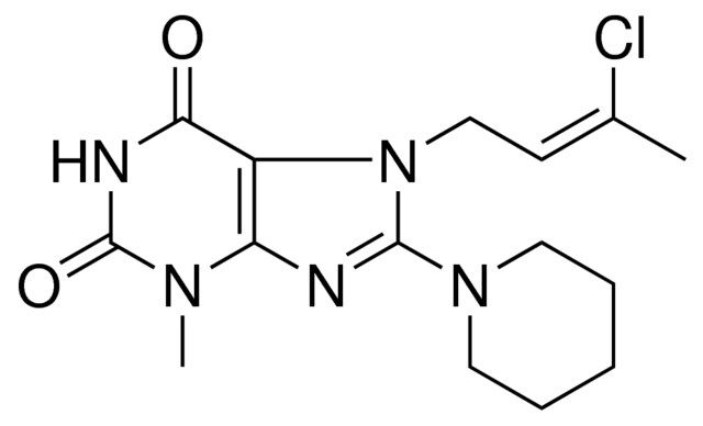 7-(3-CHLORO-BUT-2-ENYL)-3-METHYL-8-PIPERIDIN-1-YL-3,7-DIHYDRO-PURINE-2,6-DIONE