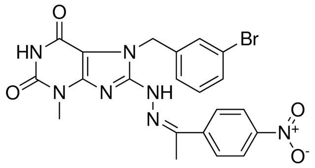 7-(3-BROMOBENZYL)-3-METHYL-8-{(2Z)-2-[1-(4-NITROPHENYL)ETHYLIDENE]HYDRAZINO}-3,7-DIHYDRO-1H-PURINE-2,6-DIONE