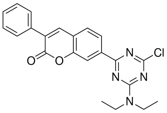 7-(4-CHLORO-6-DIETHYLAMINO-(1,3,5)TRIAZIN-2-YL)-3-PHENYL-CHROMEN-2-ONE