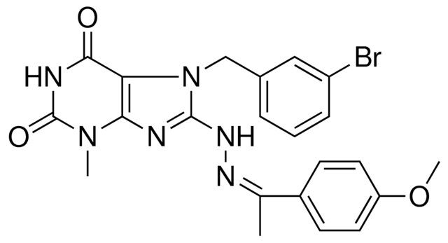 7-(3-BROMOBENZYL)-8-{(2Z)-2-[1-(4-METHOXYPHENYL)ETHYLIDENE]HYDRAZINO}-3-METHYL-3,7-DIHYDRO-1H-PURINE-2,6-DIONE