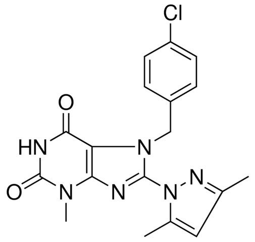 7-(4-CL-BZL)-8-(3,5-DIMETHYL-PYRAZOL-1-YL)-3-METHYL-3,7-DIHYDRO-PURINE-2,6-DIONE