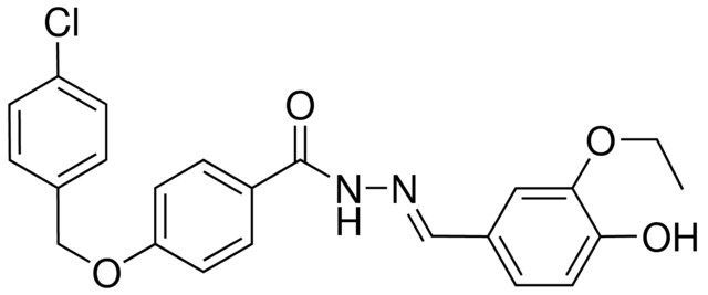 4-((4-CHLOROBENZYL)OXY)-N'-(3-ETHOXY-4-HYDROXYBENZYLIDENE)BENZOHYDRAZIDE