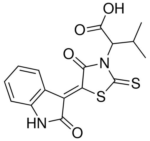 3-METHYL-2-[(5Z)-4-OXO-5-(2-OXO-1,2-DIHYDRO-3H-INDOL-3-YLIDENE)-2-THIOXO-1,3-THIAZOLIDIN-3-YL]BUTANOIC ACID