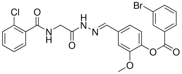 4-(2-(((2-CHLOROBENZOYL)AMINO)AC)CARBOHYDRAZONOYL)-2-METHOXYPHENYL 3-BR-BENZOATE