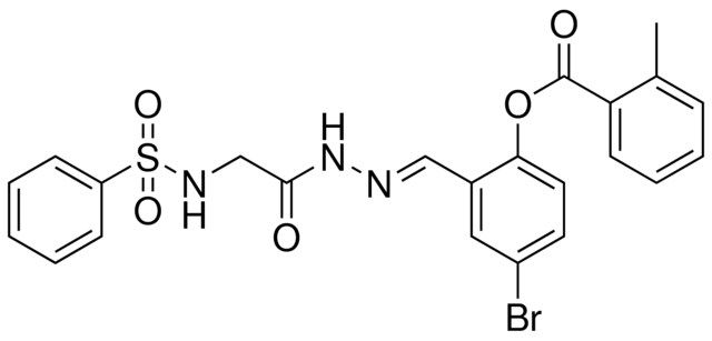 4-BR-2-(2-(((PHENYLSULFONYL)AMINO)AC)CARBOHYDRAZONOYL)PHENYL 2-METHYLBENZOATE