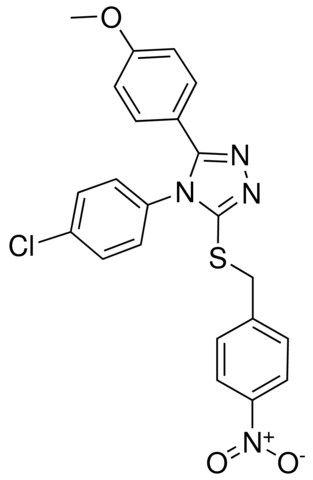 4-(4-CHLOROPHENYL)-3-(4-METHOXYPHENYL)-5-((4-NITROBENZYL)THIO)-4H-1,2,4-TRIAZOLE