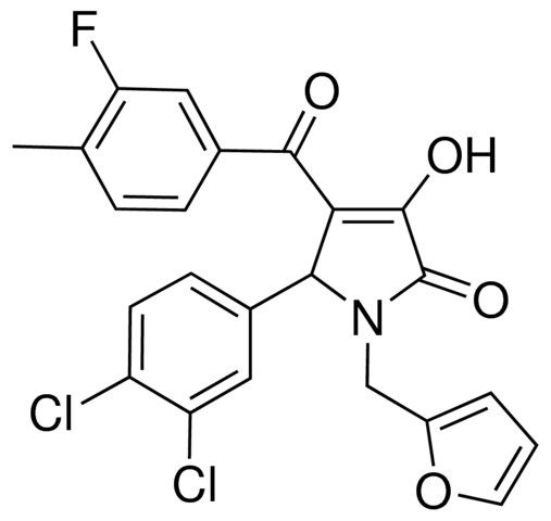 5-(3,4-DICHLOROPHENYL)-4-(3-FLUORO-4-METHYLBENZOYL)-1-(2-FURYLMETHYL)-3-HYDROXY-1,5-DIHYDRO-2H-PYRROL-2-ONE