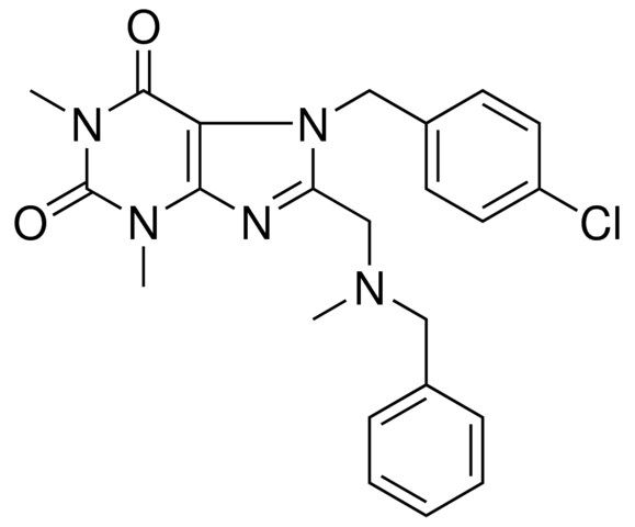 8-((BENZYL(ME)AMINO)ME)7-(4-CL-BENZYL)-1,3-DI-ME-3,7-DIHYDRO-1H-PURINE-2,6-DIONE