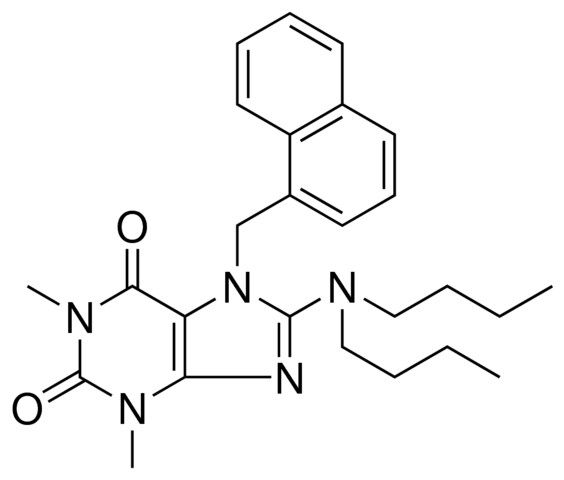 8-(DIBUTYLAMINO)-1,3-DI-ME-7-(1-NAPHTHYLMETHYL)-3,7-DIHYDRO-1H-PURINE-2,6-DIONE