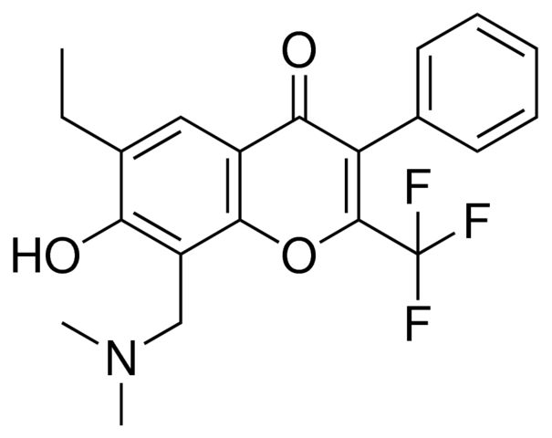 8-((DIMETHYLAMINO)ME)-6-ET-7-HO-3-PHENYL-2-(TRIFLUOROMETHYL)-4H-CHROMEN-4-ONE