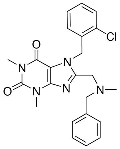 8-{[BENZYL(METHYL)AMINO]METHYL}-7-(2-CHLOROBENZYL)-1,3-DIMETHYL-3,7-DIHYDRO-1H-PURINE-2,6-DIONE