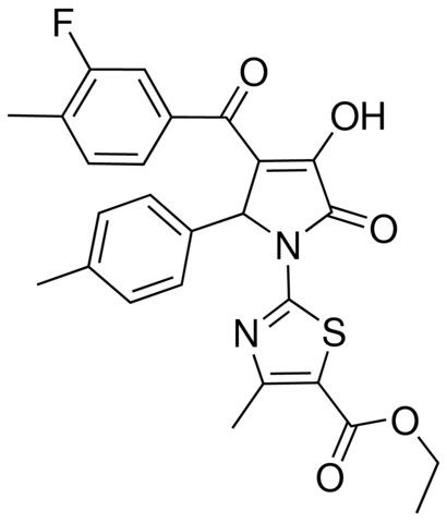 ETHYL 2-[3-(3-FLUORO-4-METHYLBENZOYL)-4-HYDROXY-2-(4-METHYLPHENYL)-5-OXO-2,5-DIHYDRO-1H-PYRROL-1-YL]-4-METHYL-1,3-THIAZOLE-5-CARBOXYLATE