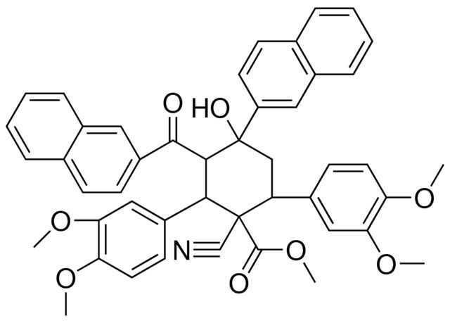 METHYL 1-CYANO-2,6-BIS(3,4-DIMETHOXYPHENYL)-4-HYDROXY-3-(2-NAPHTHOYL)-4-(2-NAPHTHYL)CYCLOHEXANECARBOXYLATE