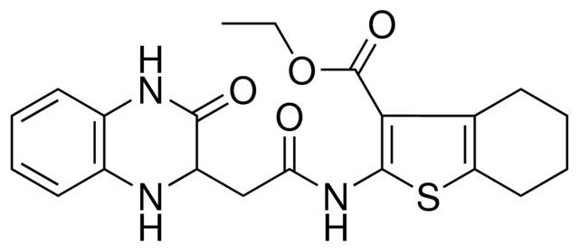 ETHYL 2-{[(3-OXO-1,2,3,4-TETRAHYDRO-2-QUINOXALINYL)ACETYL]AMINO}-4,5,6,7-TETRAHYDRO-1-BENZOTHIOPHENE-3-CARBOXYLATE