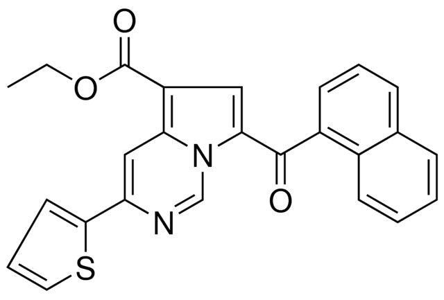 ETHYL 7-(1-NAPHTHOYL)-3-(2-THIENYL)PYRROLO(1,2-C)PYRIMIDINE-5-CARBOXYLATE