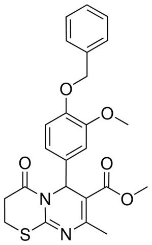 METHYL 6-[4-(BENZYLOXY)-3-METHOXYPHENYL]-8-METHYL-4-OXO-3,4-DIHYDRO-2H,6H-PYRIMIDO[2,1-B][1,3]THIAZINE-7-CARBOXYLATE