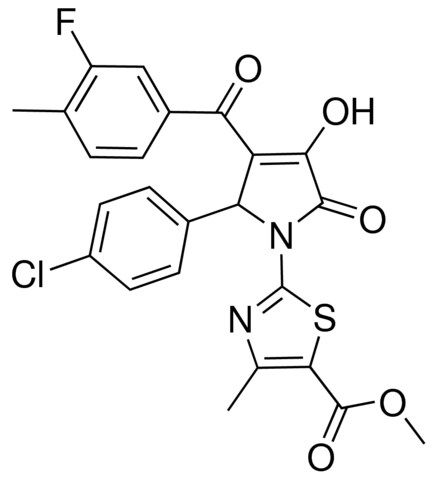 METHYL 2-[2-(4-CHLOROPHENYL)-3-(3-FLUORO-4-METHYLBENZOYL)-4-HYDROXY-5-OXO-2,5-DIHYDRO-1H-PYRROL-1-YL]-4-METHYL-1,3-THIAZOLE-5-CARBOXYLATE